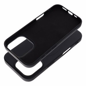 Case for iPhone 16 PRO Silicone Mag Cover compatible with MagSafe (big hole) black
