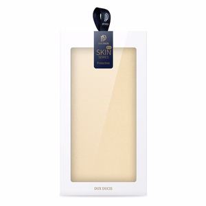 Dux Ducis Skin Pro dėklas Xiaomi Redmi Note 12 Pro / Poco X5 Pro 5G Flip kortelių piniginė stovas auksinė