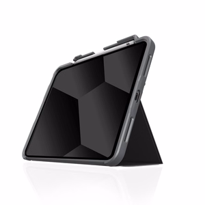 STM Dux Plus - patikimas dėklas, skirtas iPad 11" (2025) / 10.9" (2022) MIL-STD-810G su Apple Pencil laikikliu (juodas) EDU/COM versija