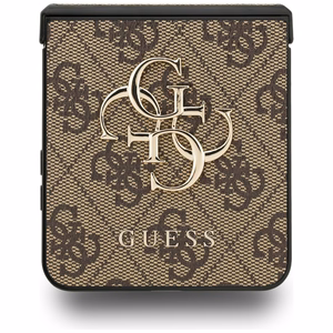 Guess чехол для Samsung Z Flip7 GUHCZF74GMGBR (PU Leather 4G Metal Logo) коричневый