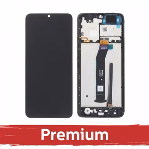 LCD Ekranas Xiaomi Redmi A3 Juodas su rėmeliu OEM