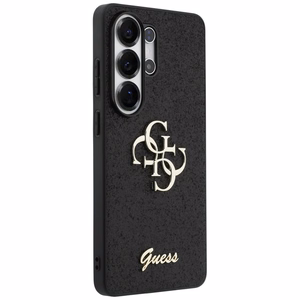Guess Fixed Glitter Big 4G Metal Logo чехол для Samsung Galaxy S26 Ultra чёрный