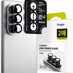 Ringke kameros rėmelio apsauga, skirta „Samsung Galaxy Z Fold 7/8 Ultra“, 2 vnt. – juoda