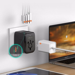 Tech-Protect TA200 EU / UK / US / AU adapteris - juodas