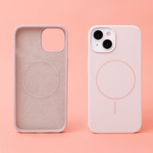 Silicone Thin Mag dėklas iPhone 17 Pro 6,3" šviesiai rožinis