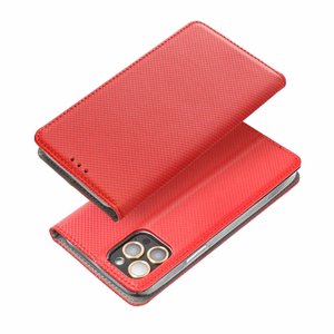 SMART CASE knygos tipo dėklas telefonui MOTOROLA G84 raudonas