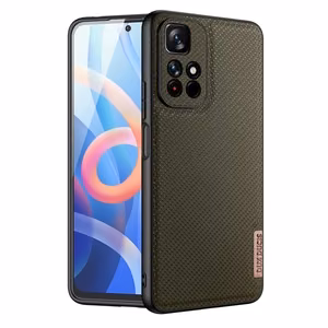 Dux Ducis Fino dėklas telefonui dengtas nailono medžiaga Poco M4 Pro 5G žalia