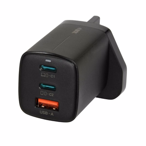 iBOX C-65 juodas, GaN 65W universalus įkroviklis UK kištukas