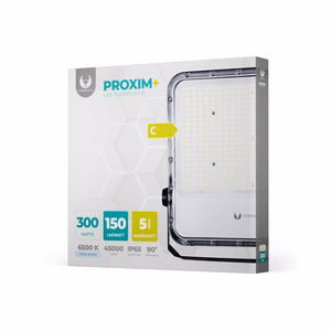 Forever Light PROXIM+ LED prožektorius, 300 W, 6500 K, 45 000 lm, 230 V, IP65, 150 lm/W – 5 metų garantija