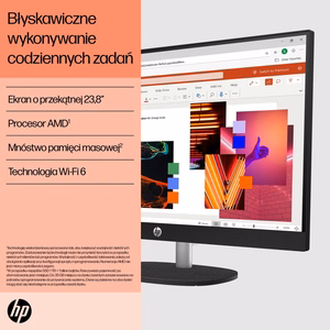 HP 24-cr0312nw AMD Ryzen™ 5 7520U 60,5 cm (23,8") 1920 × 1080 px All-in-One kompiuteris 16 GB LPDDR5-SDRAM 512 GB SSD Windows 11 Home Wi-Fi 6 (802.11ax) Baltas