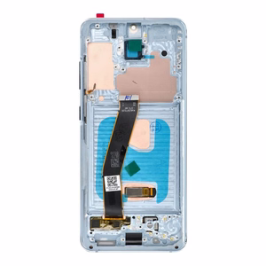 LCD ekranas SAMSUNG S20 4G mėlynas SOFT OLED su rėmeliu
