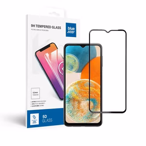 Tempered Glass for Samsung Galaxy A23 5G (full glue / case friendly) Blue Star 5D black