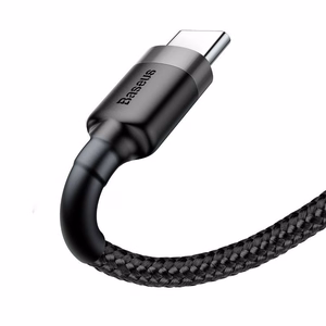Baseus Cafule USB-C kabelis 2A, 2 m, pilka/juoda (CATKLF-CG1)