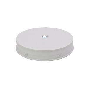 Elektrinis 360° besisukantis stovas su LED pašvietimu, apvalus 30cm, baltas