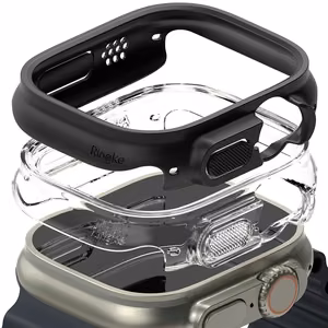 Ringke Slim 2 rinkinys Dėklas Apple Watch Ultra 1/2 (49mm) - skaidrus ir matinė juoda