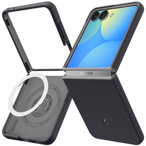 Spigen Nano Pop MagSafe dėklas, skirtas Samsung Galaxy Z Flip8 – juodas ir pilkas