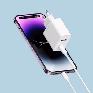 Cuktech A19 maitinimo adapteris 30 W, su USB-A ir USB-C jungtimis – baltas
