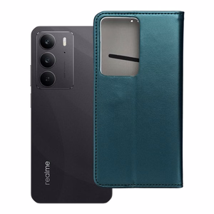 Чехол-книжка для Realme C75 Smart Magneto тёмно-зелёный