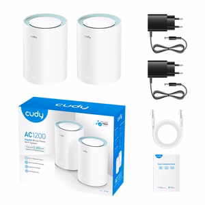Router CUDY M1300 Access Point Dual-band (2.4 GHz / 5 GHz) Wi-Fi 5 (802.11ac) 2-pack White