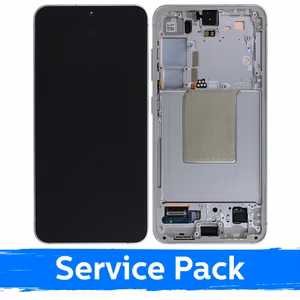 LCD ekranas skirtas Samsung S921 S24 su rėmeliu / Marble Grey / (Service Pack)