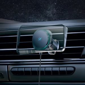 Belaidis automobilinis įkroviklis+laikiklis Wozinsky (WCT5-6S2Y) magnetinis (MagSafe 15W) ventiliacijos grotelėms juodas