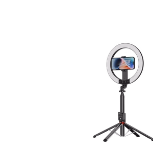 Blavec Selfie žiedo lempa Aluminium Aura LED RGB žiedas P-50 25cm trikojis + nuotolinio valdymo pultas + 2,3 metrai (RLP50-TRB23) juoda
