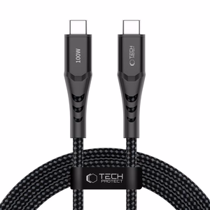 Tech-Protect Ultraboost UB11T Кабель USB-C / USB-C PD 100W / QC3.0 200 см - чёрный