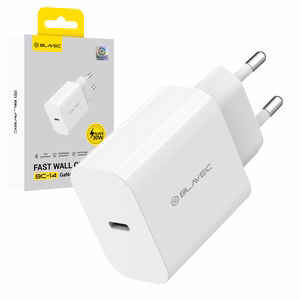 Сетевой адаптер питания Blavec BC-14 GaN4 USB-C PD/QC 30 Вт, 3 А, белый