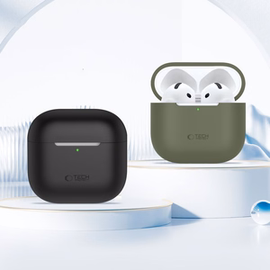 Tech-Protect Silikoninis dėklas ausinėms Apple AirPods 4 - juodas