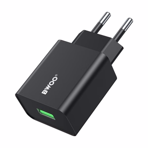 BWOO sieninis įkroviklis CDA249 5V 2,4A USB-A, juodas