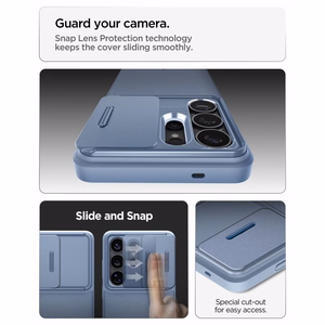 Spigen Optik Armor Чехол для Samsung Galaxy S26 Ultra - синий