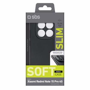 SBS Instinct dėklas, skirtas "Xiaomi Redmi Note 15 Pro 4G" - Juodas