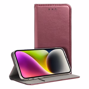 SMART MAGNETO knyginis dėklas telefonui XIAOMI XIAOMI Redmi 13C 4G / 13C 5G / POCO C65 burgundiškas
