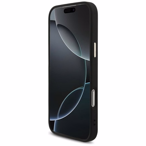 Guess PU Leather 4G Metal Logo Gold Frame case for Apple iPhone 18 Pro Max, Black