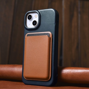 iCarer CE Premium odinis folio dėklas iPhone 14 Plus su MagSafe magnetiniu flipu - mėlynas