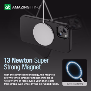 Amazing Thing Smoothie magnetinis dėklas MagSafe 8FT IP146.7SMBK iPhone 14 Plus juodas