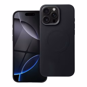 Чехол для iPhone 16 Pro Max силиконовый Mag Cover совместимый с MagSafe (большое отверстие) чёрный