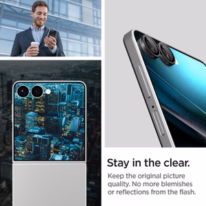 Spigen Optik Pro HD Glas.TR EZ Fit 2 rinkinys Kameros apsauga Samsung Galaxy Z Flip 7 - juodas