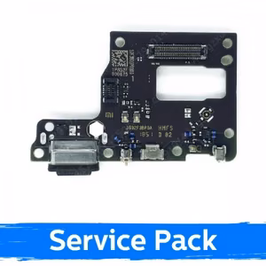 Charging Port Compatible with Xiaomi Mi 9 Lite with flex / silver (Service Pack)