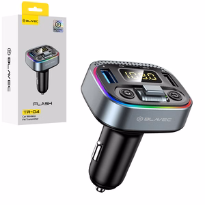 Blavec FM transliatorius Flash TR-04 MP3, Bluetooth - 2xUSB + Type C - QC3.0 18W PD 30W (TFMFTR04-B) juodas