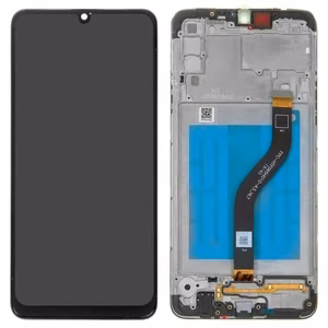 LCD ekranas Samsung A207F A20s su jutikliniu ekranu ir rėmeliu juodas originalus