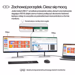 HP Series 7 Pro 24 colių WUXGA USB-C monitorius - 724pu