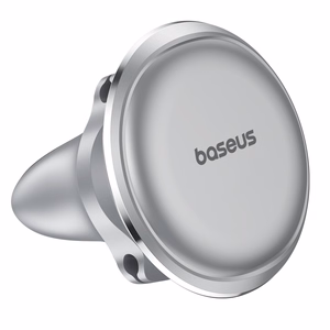 Sidabrinis Baseus Magnetic Air Vent magnetinis automobilinis laikiklis su kabelių spaustukais