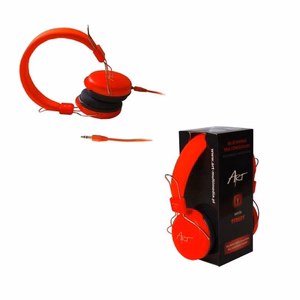 ART laidinės ausinės AP-60A su mikrofonu oranžinės