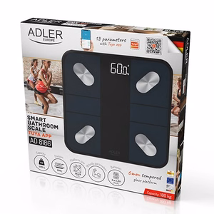 Elektroninės vonios kambario svarstyklės „Adler AD 8186“ Juoda