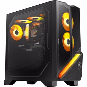 MSI stalinis kompiuteris AMD RyzenT 7 9800X3D 32 GB DDR5-SDRAM SSD 2 TB NVIDIA GeForce RTX 5080 AMD Radeon grafika Wi-Fi Bluetooth Windows 11 Home MPGINFZ3X3D9NVVR7-685EU (PC)