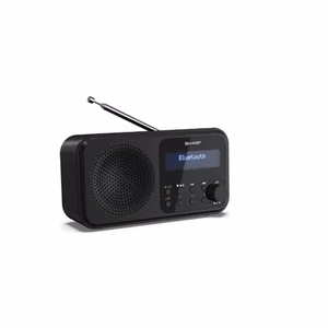 Sharp Tokyo nešiojamas skaitmeninis radijas DR-P420(BK), Bluetooth, vidurnakčio juoda (Sharp DR-P420(BK) Tokyo nešiojamas skaitmeninis radijas, FM/DAB/DAB+, Bluetooth 5.0, maitinimas iš USB arba baterijos, vidurnakčio juoda)