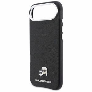 Karl Lagerfeld Karl & Choupette Head Pins Saffiano MagSafe Dėklas for iPhone Air - juodas