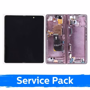 LCD ekranas Samsung F936 Z Fold4 (VIDINIS) su rėmeliu / Burgundy / (Service Pack)