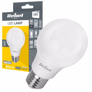 Rebel A60 E27 LED lemputė, 8,5 W, 6500 K, 230 V